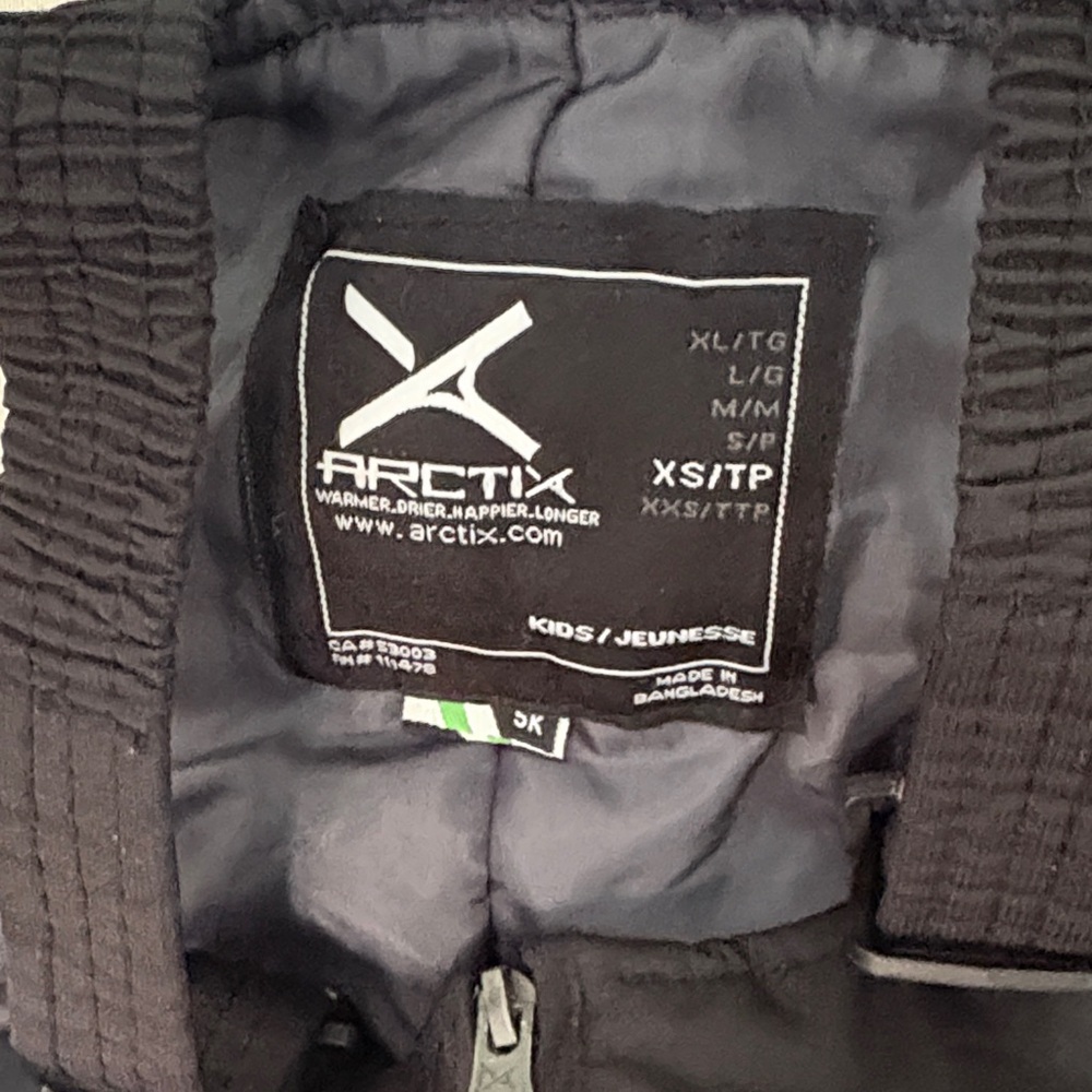 Arctix Kids Black Snow Bib - Picture 5 of 5